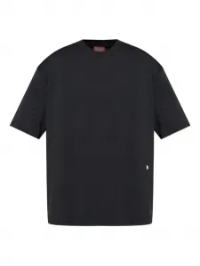 Хлопковая футболка DIESEL, черный