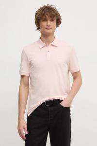 Хлопковая поло Boss, розовый