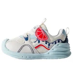 Нескользящие дышащие низкие туфли для малышей Bradmiller, бежевый/синий