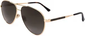 Женские солнцезащитные очки JIMMY CHOO с коричневым градиентом, модель Pilot, JIMENA/S 006J/HA 60, Brown Shaded; Gold