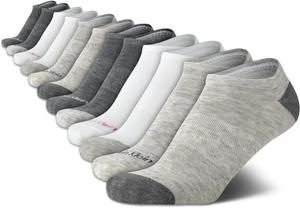 Женские носки Calvin Klein No Show - 12 пар плоских трикотажных носков с мягкой подошвой, для женщин, для занятий спортом и бега, Heather Grey