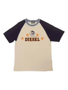Футболка с рукавами реглан и логотипом Diesel Kids, нейтральный
