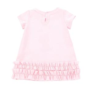 Розовое мини-платье с мышкой Monnalisa, розовый