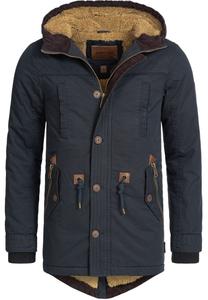 Парка INDICODE JEANS Winter Parka Barge, пятнистый черный