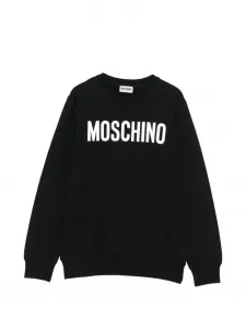 Свитшот с логотипом Moschino Kids, черный