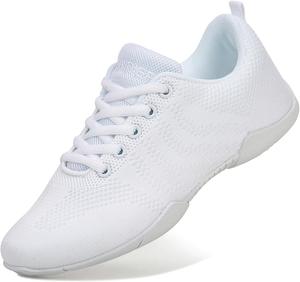 Детские белые кроссовки для черлидинга Легкие спортивные туфли для соревнований Женские кроссовки для хип-хопа, гимнастики и танцев Fuqiao