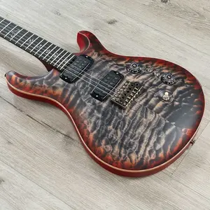 Гитара PRS Paul Reed Smith Wood Library Custom 24-08, верх из 10-слойного клена, оттенок Charcoal Cherry Burst
