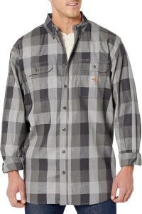 Рубашка Carhartt Men's 104507 Flame-Resistant Force Rugged Flex Loose, Steel