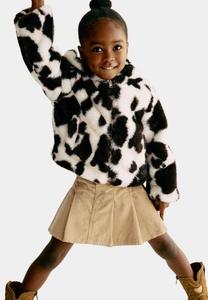 Флисовая куртка Marks & Spencer ANIMAL PRINT HOODED JACKET (2-8 YRS)., Ecru Mix/Off-White