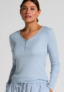Пижамная рубашка-поло с длинными рукавами Hunkemöller, Blue