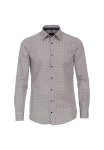 Рубашка с деловым принтом современный крой Venti, коричневый