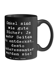 Кружка Uncle Books с надписью на черном фоне Mr. & Mrs. Panda