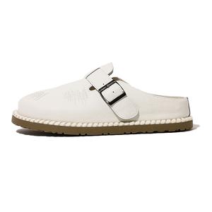 VAEL Экрю женские тапочки закрытого носка с резиновой подошвой, бесшумные, устойчивые к запахам, износу и скольжению, цвет Ecru