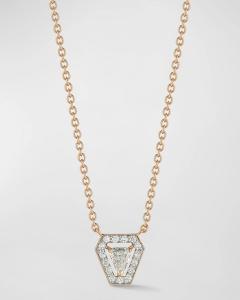 Ожерелье Keynes с подвеской в ​​виде щита из розового золота 18 карат с бриллиантами Walters Faith