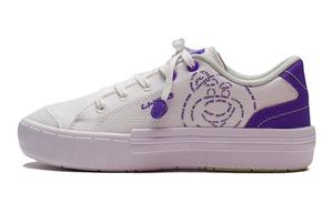 Disney X Disney Toy Story Collection Детские кроссовки для скейтбординга GS Low-top Standard Белый/Лотос Фиолетовый Lining Young