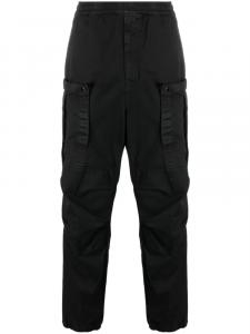 Брюки-карго из хлопка с нашивкой в виде компаса Stone Island, черный