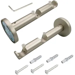 Двойной держатель для карнизов Ø 16 мм Liedeco, Chromfarben/matt