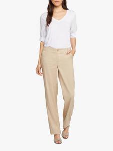 Прямые льняные брюки marilyn из смесового полотна NYDJ, цвет Feather