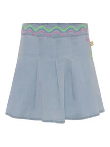 Юбка из плиссированной джинсовой ткани Billieblush, синий