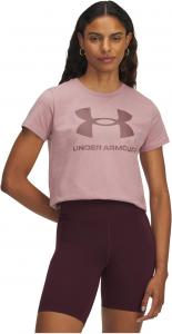 Рубашка Under Armour Rival Logo Short Sleeve T Shirt, цвет Tourmaline Pink/Maroon Mist