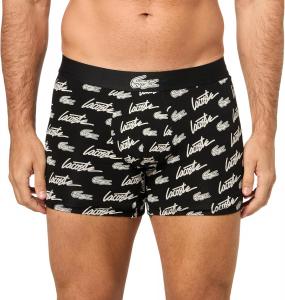 Lacoste мужские боксеры Cotton Stretch Print Animation, Black/White
