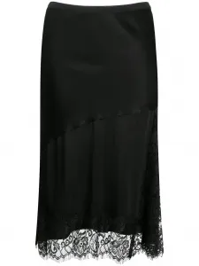 Атласная юбка годе с кружевом Gold Hawk, черный