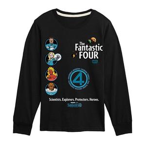 Футболка с длинным рукавом Boys 8-20 the fantastic four: first steps collage Marvel, Black