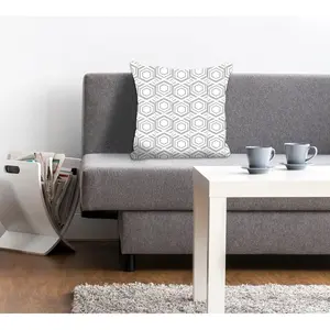 Декоративная подушка Andreas с современным узором, наволочка без наполнителя, 1 штука Queence, Grau + bedruckt