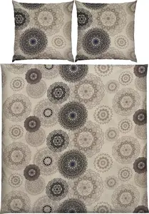 Постельное белье бежевое 1x 200x200 см + 2x 80x80 см Erwin Müller