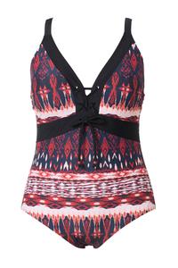 Купальник-футболка Ulla Popken, разноцветный