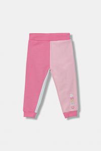 Детские хлопковые спортивные брюки Guess, розовый