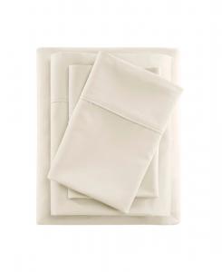 Охлаждающий комплект постельного белья из смесовой хлопковой ткани с плотностью плетения 600 нитей, размер King Beautyrest, Ivory