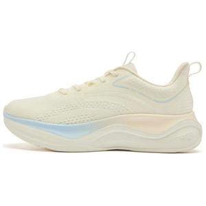 Амортизирующие дышащие низкие кроссовки женские бежево-голубые QIAODAN, цвет слоновая кость/ледниково-голубой