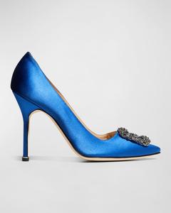Сатиновые туфли на высоком каблуке Hangisi 105 мм Manolo Blahnik