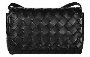 Bottega Veneta Кожаная сумка через плечо женская черная