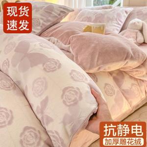 FUANNA Пододеяльник, 220x240 см, бабочки, розовый