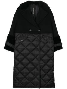 Blancha двубортное пальто со вставками, черный