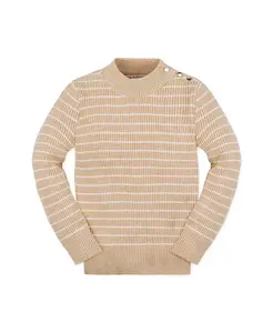 Детская органическая водолазка с длинным рукавом и золотыми пуговицами Hope & Henry