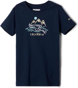 Футболка с короткими рукавами и принтом «Mission Lake» от Columbia Girls, Collegiate Navy/Weaving Waterscape