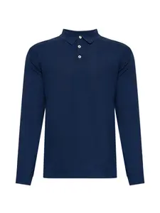 Поло с длинными рукавами на пуговицах Eleventy, синий