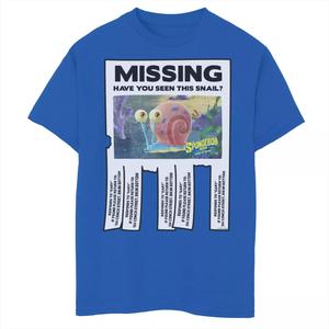 Футболка с плакатом и графическим рисунком «Губка Боб Квадратные Штаны: Губка в бегах» для мальчиков 8–20 лет Nickelodeon