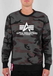 Базовая толстовка с камуфляжным принтом Alpha Industries, черный/камуфляж