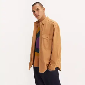 Мужская тканая рубашка Levi's Skateboarding с длинным рукавом, цвет Brown Sugar