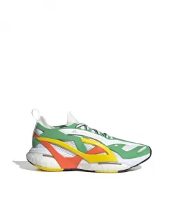 Зеленые кроссовки Solarglide с логотипом и резиновой подошвой Adidas, мультиколор