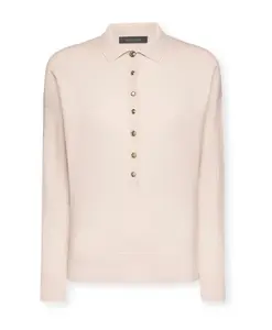 Свитер с воротником и пуговицами Elena Mirã², бежевый