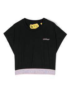 Off-White Kids футболка с логотипом, черный