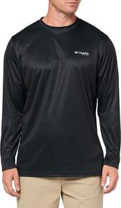 Columbia мужская футболка с длинным рукавом Terminal Tackle PFG Global Compass, Black/Fl Flag