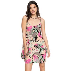 Женское весеннее пляжное мини-платье для приключений ROXY, Anthracite Palm Song