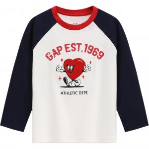 Футболка для детей с круглым вырезом GAP, светло-серый