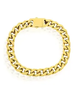 Браслет из кубинских звеньев из нержавеющей стали шириной 10 мм Metallo, gold